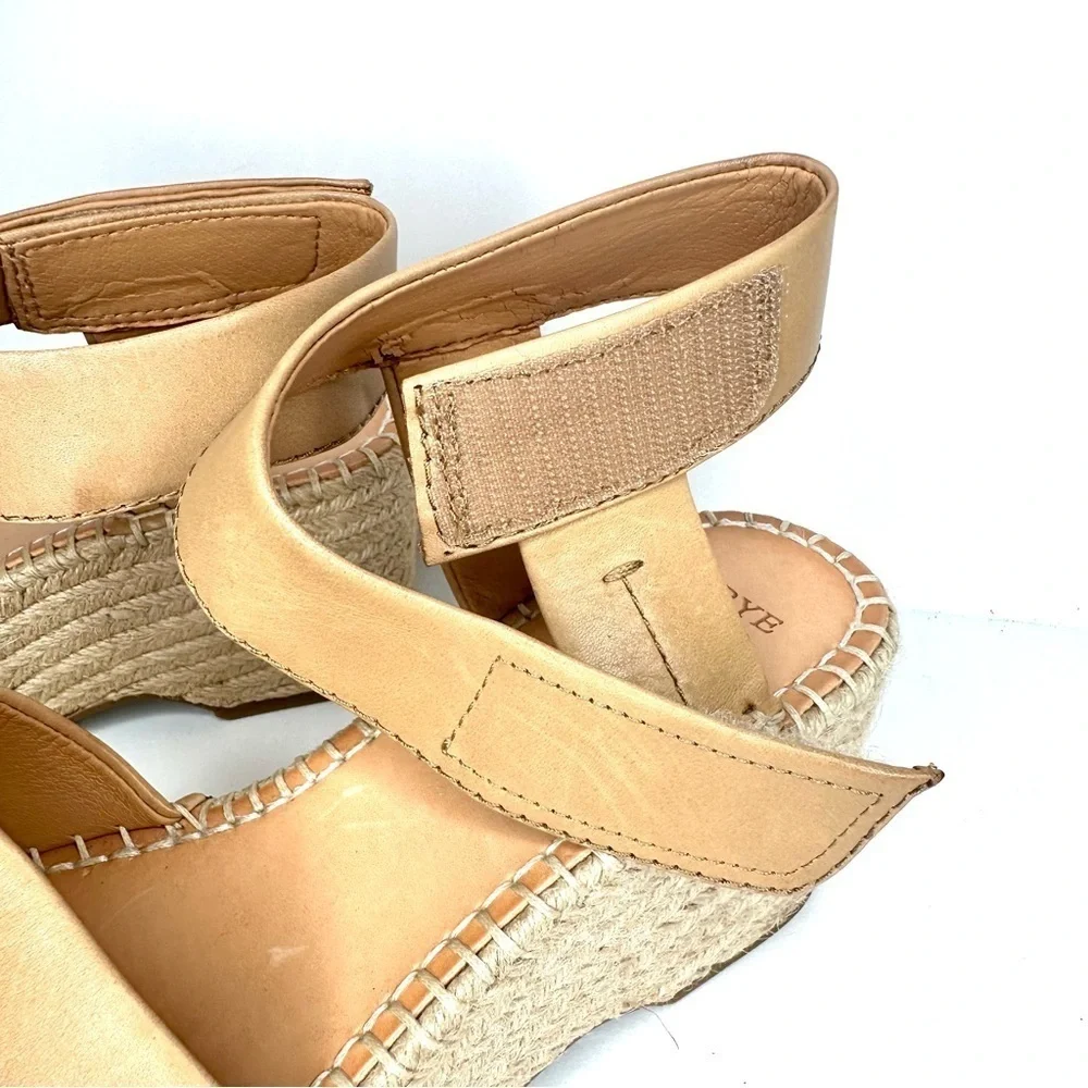 FRYE AND CO. Tan Espadrille Wedge Sandals Size 8